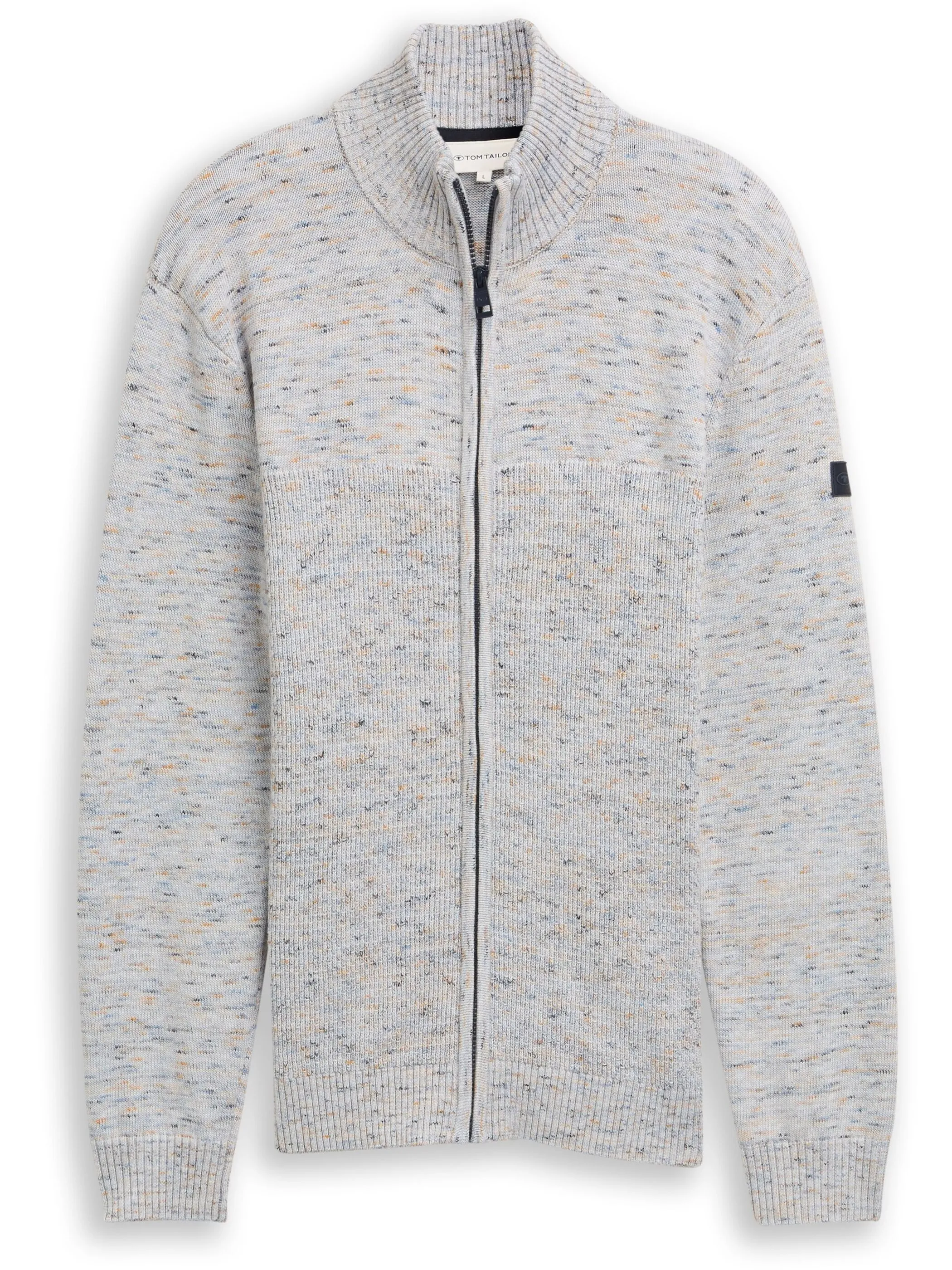 Tom Tailor 1048815 space dye zip jacket Grau 919289 39344 1